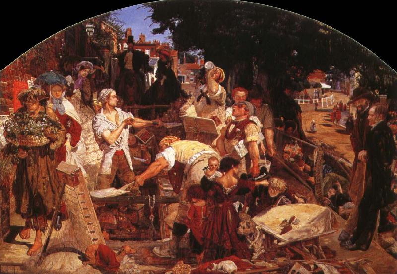 Ford Madox Brown Work Norge oil painting art